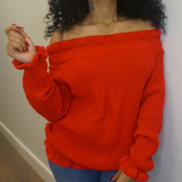 Red Knit Sweater - Picture 2 of 4